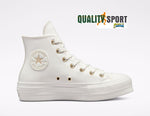 Converse CT All Star Lift Hi Bianco Panna Platform Scarpe Donna Sneakers A03719C