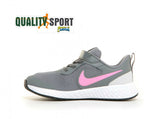 Nike Revolution 5 Grigio Scarpe Bambina Shoes Sportive Palestra BQ5672 015