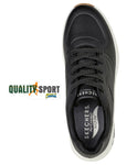 Skechers Arch Fit S Miles Nero Pelle Scarpe Donna Sportive Sneakers 155570 BLK