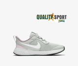Nike Revolution 5 Grigio Rosa Scarpe Shoes Bambina Sportive Palestra BQ5672 021