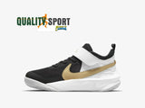 Nike Team Hustle D 10 Bianco Nero Scarpe Bambino Sportive Sneakers CW6736 002