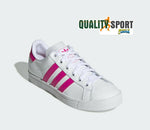 Adidas Coast Star Bianco Fucsia Scarpe Bambina Sportive Sneakers EE7490