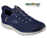 Skechers Slip-Ins Summits Blu Scarpe Shoes Uomo Sportive Sneakers 232457 NVY