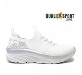 Skechers D'Lux Walker Bianco Argento Scarpe Donna Sportive Sneakers 149366 WSL