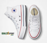 Converse CT AS Eva Lift Hi Bianco Scarpe Shoes Sneakers Bambina 372860C