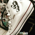 Converse CT All Star Hi Bianco Scarpe Sneakers Personalizzate Customized Stampa