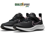 Nike Star Runner 3 Nero Rosa Scarpe Bambina Sportive Running Palestra DA2777 002