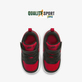 Nike Court Borough Low 2 Nero Rosso Scarpe Bambino Infant Sneaker BQ5453 007