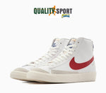 Nike Blazer Mid '77 Bianco Rosso Scarpe Uomo Sportive Sneakers DH7694 100