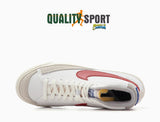 Nike Blazer Mid '77 Bianco Rosso Scarpe Uomo Sportive Sneakers DH7694 100