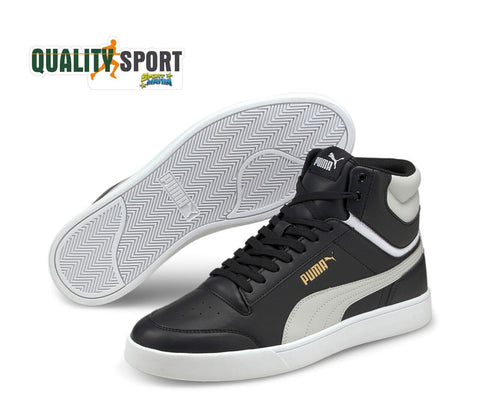 Puma Shuffle Mid Nero Bianco Scarpe Shoes Uomo Sportive Sneakers 380748 02