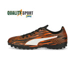 Puma Rapido TT Nero Arancione Scarpe Uomo Sportive Calcetto Soccer 106574 09