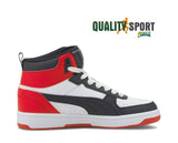 Puma Rebound Joy Bianco Rosso Nero Scarpe Ragazzo Sportive Sneakers 374687 03