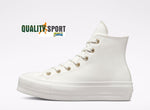 Converse CT All Star Lift Hi Bianco Panna Platform Scarpe Donna Sneakers A03719C