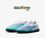 Nike Phantom GX Club TF Bianco Celeste Scarpe Bambino Calcetto Soccer DD9567 446