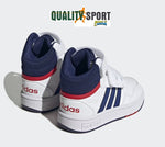 Adidas Hoops Mid 3 Bianco Blu Scarpe Shoes Infant Sportive Sneakers GZ9650