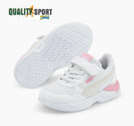 Puma X-Ray Speed Bianco Rosa Scarpe Infant Bambina Sportive Sneakers 385526 04