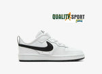 Nike Court Borough Low Bianco Nero Scarpe Bambino Sportive Sneakers BQ5451 104