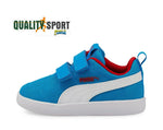 Puma Courtflex V2 Mesh Azzurro Scarpe Infant Bambino Sportive Sneakers 371759 10