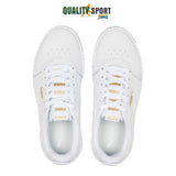 Puma Carina 2.0 Tape Bianco Oro Scarpe Shoes Donna Sportive Sneakers 385850 01