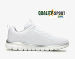 Skechers Get Connected Bianco Scarpe Shoes Donna Sportive Palestra 12615 WSL