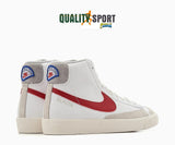 Nike Blazer Mid '77 Bianco Rosso Scarpe Uomo Sportive Sneakers DH7694 100