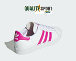 Adidas Coast Star Bianco Fucsia Scarpe Bambina Sportive Sneakers EE7490