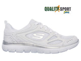 Skechers Summits Suited Bianco Scarpe Shoes Donna Sportive Running 12982 WSL