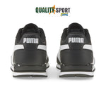 Puma ST Runner Pelle Nero Bianco Scarpe Shoes Uomo Sportive Sneakers 384855 06