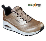 Skechers Uno Diamond Shatter Oro Scarpe Donna Sportive Sneakers 155002 CHMP