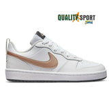 Nike Court Borough Bianco Oro Scarpe Donna Sportive Sneakers BQ5448 116