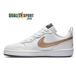 Nike Court Borough Bianco Oro Scarpe Donna Sportive Sneakers BQ5448 116