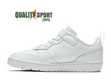 Nike Court Borough Low 2 Bianco Scarpe Bambino Sportive Sneakers BQ5451 100