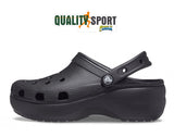 Crocs Classic Platform Clog Nero Donna Ciabatta Originale 206750 001 BLK