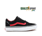 Vans Ward Vansguard Nero Rosso Scarpe Ragazzo Sportive Sneakers VN0A5KY79BY1