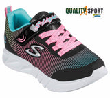 Skechers Lights Nero Fucsia Scarpe Shoes Bambina Sportive Sneakers 303700L BKMT