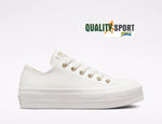 Converse CT AS Lift OX Bianco Platform Scarpe Donna Sneakers A02610C