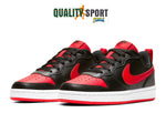 Nike Court Borough Nero Rosso Scarpe Donna Sportive Sneakers BQ5448 007