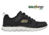 Skechers Track Knockhill Nero Scarpe Uomo Running Palestra 232001 BKGD