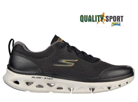 Skechers Go Run Glide-Step Nero Scarpe Uomo Sportive Sneakers Running 220503 BLK