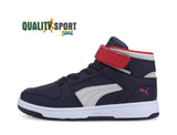 Puma Rebound Layup Blu Rosso Scarpe Shoes Bambino Sportive Sneakers 370488 11