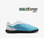 Nike Phantom GX Club TF Bianco Celeste Scarpe Bambino Calcetto Soccer DD9567 446