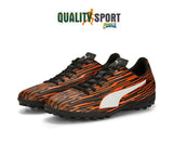Puma Rapido TT Nero Arancione Scarpe Uomo Sportive Calcetto Soccer 106574 09