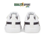 Puma Rickie AC Bianco Nero Scarpe Infant Bambino Sportive Sneakers 384314 03