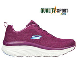 Skechers D'Lux Walker Prugna Scarpe Donna Sportive Palestra Running 149815 PLUM