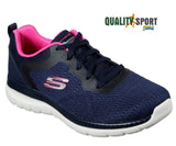 Skechers Bountiful Blu Fucsia Scarpe Shoes Donna Sportive Sneakers 12607 NVHP