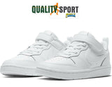 Nike Court Borough Low 2 Bianco Scarpe Bambino Sportive Sneakers BQ5451 100