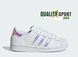 Adidas Superstar Bianco Iridescente Scarpe Bambina Sportive Sneakers FV3147