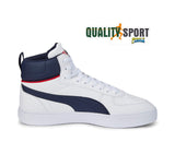 Puma Caven Mid Bianco Blu Rosso Scarpe Shoes Uomo Sportive Sneakers 385843 03
