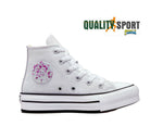 Converse CT AS Eva Lift Argento Glitter Scarpe Bambina Sportive Sneakers 372741C